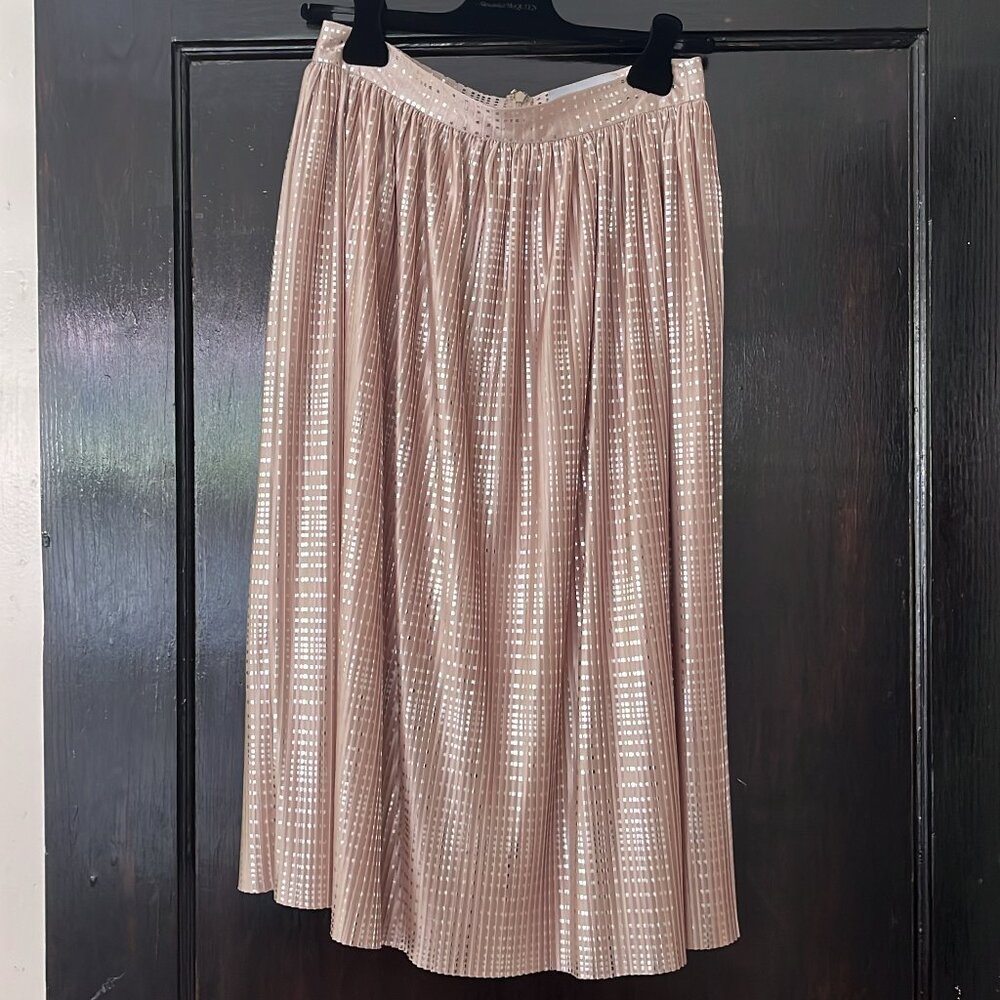 Sabina Musayev Pleated Midi Skirt, Size 6